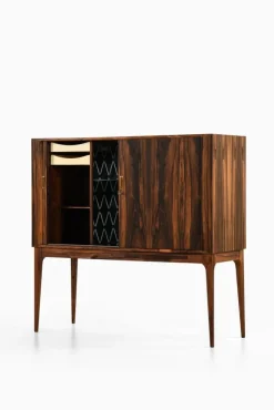 Pamono Bar Cabinet with Tambour Doors in Rosewood and Glass attributed to Kurt Østervig, 1960s Outlet