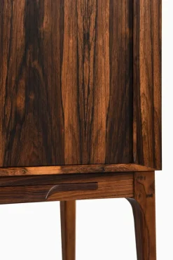 Pamono Bar Cabinet with Tambour Doors in Rosewood and Glass attributed to Kurt Østervig, 1960s Outlet