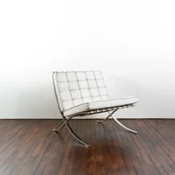 Pamono Barcelona Chair in Off-White Leather by Mies van der Rohe for Knoll Inc / Knoll International, 1960s Best