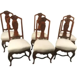 Pamono Baroque Chairs, Germany, 1750s, Set of 6 Outlet