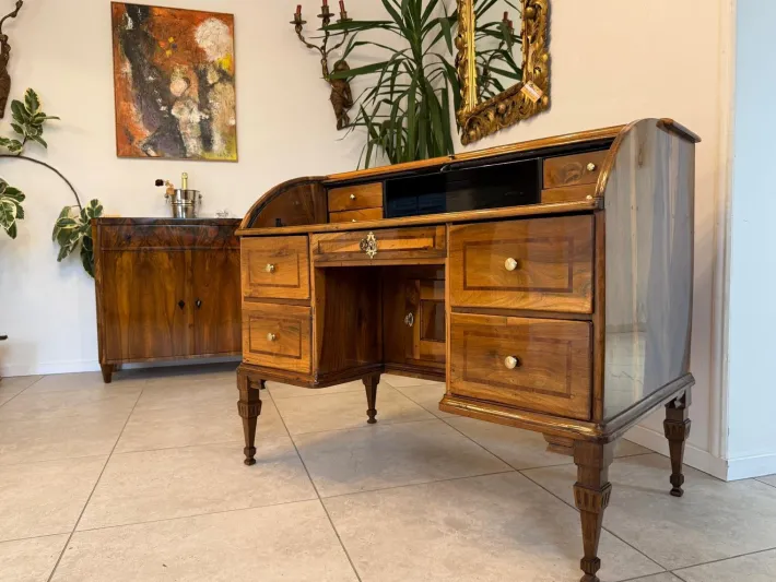 Pamono Baroque Rolling Shutter Secretary, 1780s