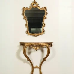 Pamono Baroque Style Console and Mirror Set, 1940s, Set of 2 Hot