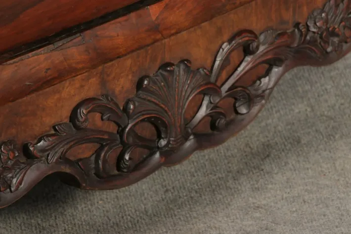 Pamono Baroque Walnut Display Cabinet, Holland, 1750s