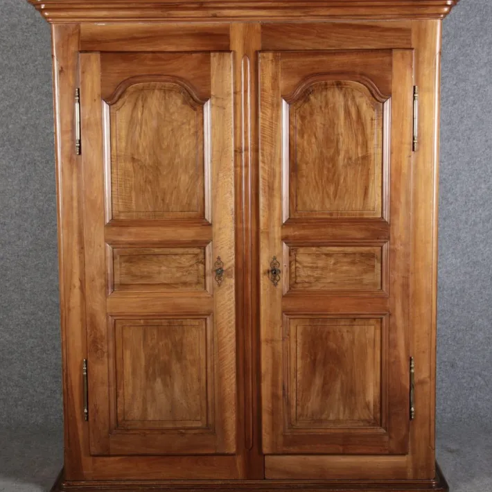 Pamono Baroque Wardrobe in Walnut, Freiburg, Switzerland, 1800s Clearance