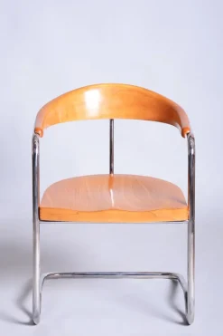 Pamono Bauhaus Armchair in Beech by Ladislav Žák, 1930s Discount