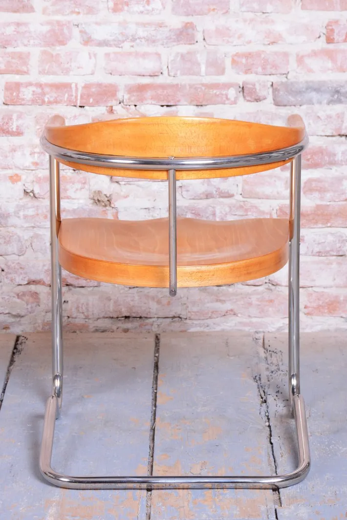 Pamono Bauhaus Armchair in Beech by Ladislav Žák, 1930s Discount