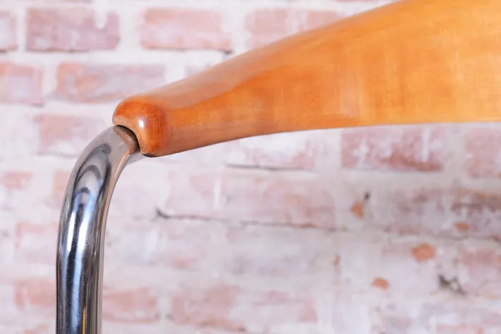 Pamono Bauhaus Armchair in Beech by Ladislav Žák, 1930s Discount