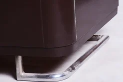 Pamono Bauhaus Lacquered Wood & Chrome Triple-Door Wardrobe attributed to Mücke Melder, 1930s Hot