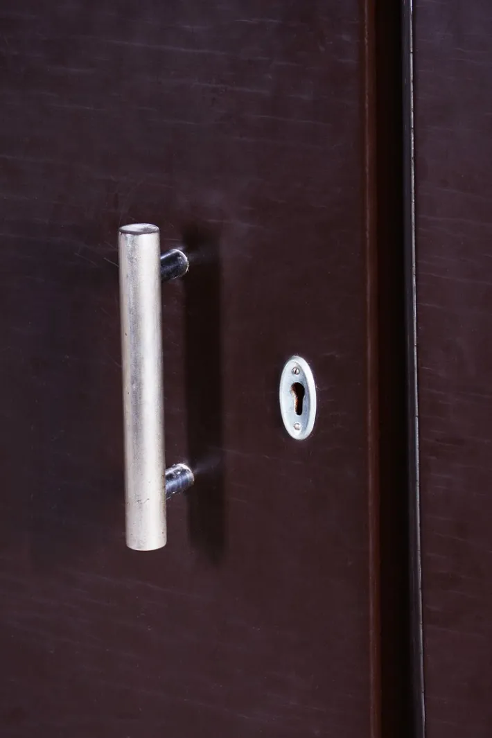 Pamono Bauhaus Lacquered Wood & Chrome Triple-Door Wardrobe attributed to Mücke Melder, 1930s Hot