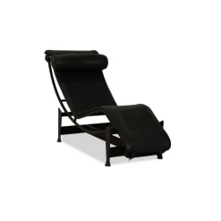 Pamono Bauhaus LC 4 Chaise Lounge in Black by Le Corbusier for Cassina Sale
