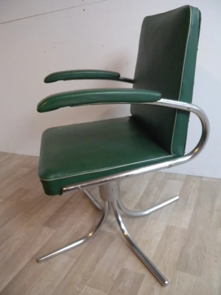 Pamono Bauhaus Maquet Office Chair in Steel Tube & Chrome, 1930s New