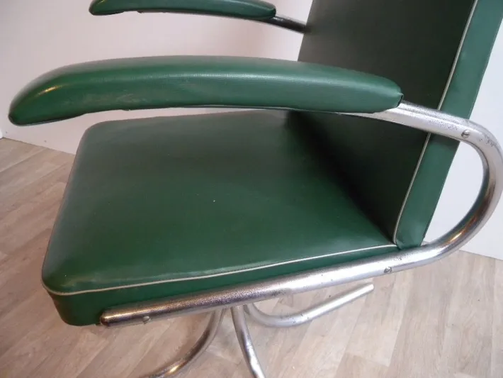 Pamono Bauhaus Maquet Office Chair in Steel Tube & Chrome, 1930s New