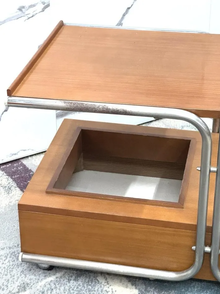 Pamono Bauhaus Serving Trolley by Marcel Breuer, 1970s Clearance