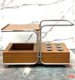 Pamono Bauhaus Serving Trolley by Marcel Breuer, 1970s Clearance