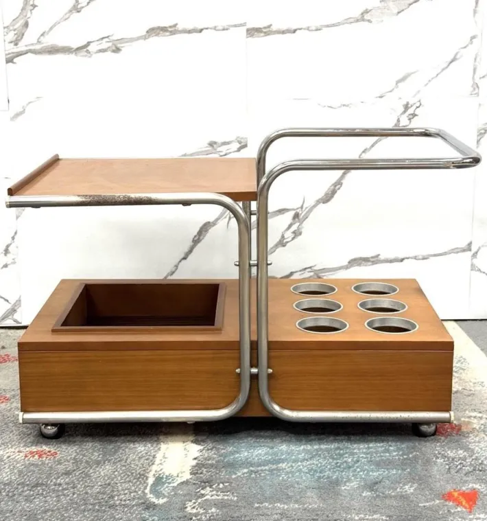 Pamono Bauhaus Serving Trolley by Marcel Breuer, 1970s Clearance
