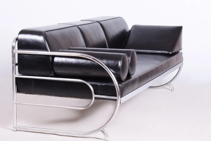 Pamono Bauhaus Sofa by Robert Slezak, 1930s New