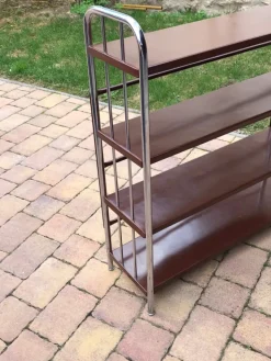 Pamono Bauhaus Style Metal Book Shelf, 1920s Clearance