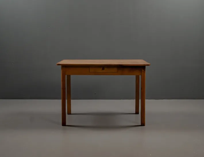 Pamono Bauhaus Table Made of Beech Wood with Linoleum, 1930s Clearance