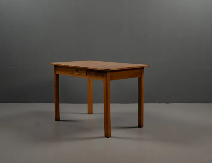 Pamono Bauhaus Table Made of Beech Wood with Linoleum, 1930s Clearance