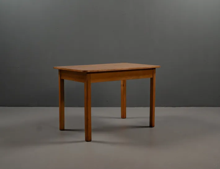 Pamono Bauhaus Table Made of Beech Wood with Linoleum, 1930s Clearance