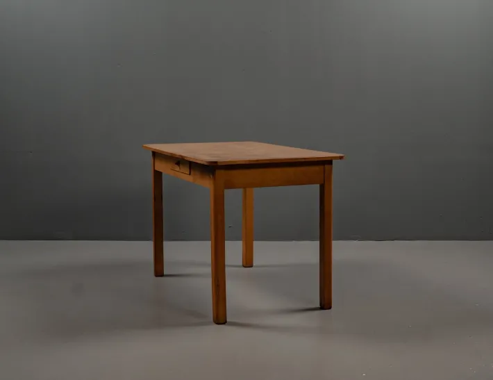 Pamono Bauhaus Table Made of Beech Wood with Linoleum, 1930s Clearance