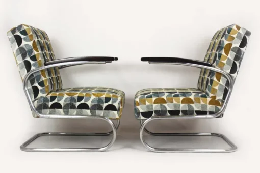 Pamono Bauhaus Tubular Armchairs attributed to Willem Hendrik Gispen for Mücke Melder, 1930s, Set of 2