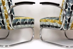 Pamono Bauhaus Tubular Armchairs attributed to Willem Hendrik Gispen for Mücke Melder, 1930s, Set of 2