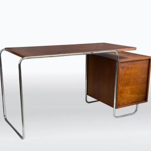 Pamono Bauhaus Tubular Chrome Desk, 1930s