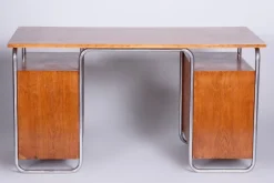 Pamono Bauhaus Writing Desk in Beech by Robert Slezak, 1930s Hot