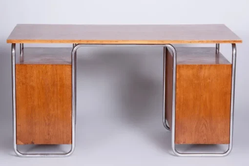 Pamono Bauhaus Writing Desk in Beech by Robert Slezak, 1930s Hot