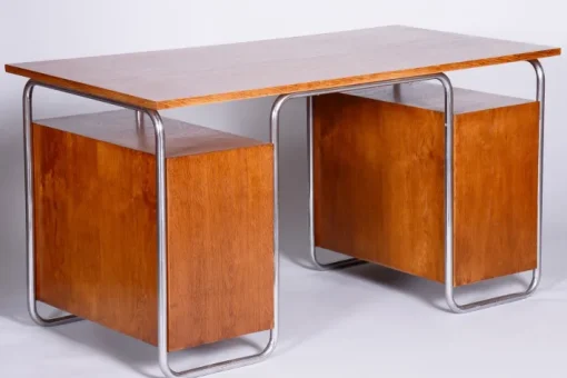 Pamono Bauhaus Writing Desk in Beech by Robert Slezak, 1930s Hot