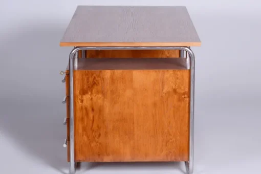 Pamono Bauhaus Writing Desk in Beech by Robert Slezak, 1930s Hot
