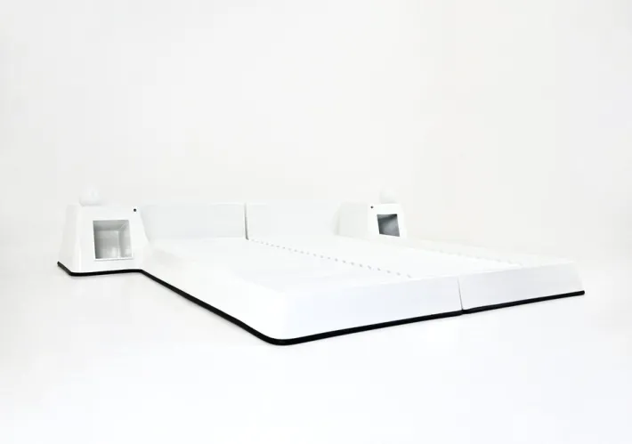 Pamono Bed attributed to Marc Held for Prisunic, 1970s Outlet