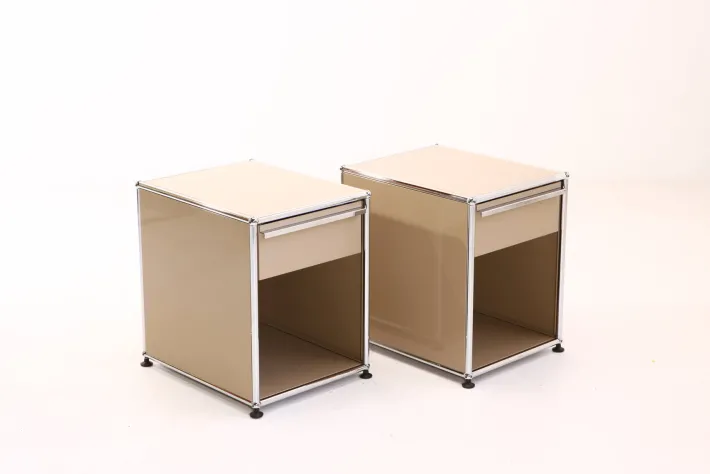 Pamono Bedside Tables by Fritz Haller & Paul Schärer for USM Haller, 2025, Set of 2 Hot