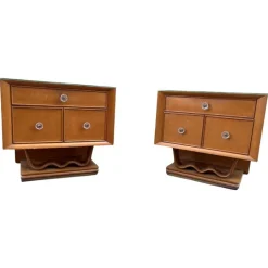 Pamono Bedside Tables in the style of Osvaldo Borsani, 1960s, Set of 2 New