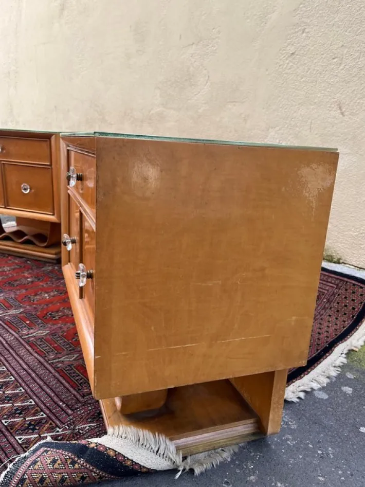 Pamono Bedside Tables in the style of Osvaldo Borsani, 1960s, Set of 2 New