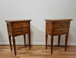 Pamono Bedside Tables in Walnut, 1950s, Set of 2 Hot