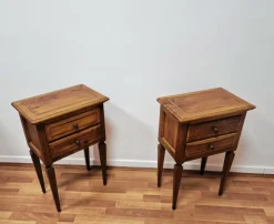 Pamono Bedside Tables in Walnut, 1950s, Set of 2 Hot