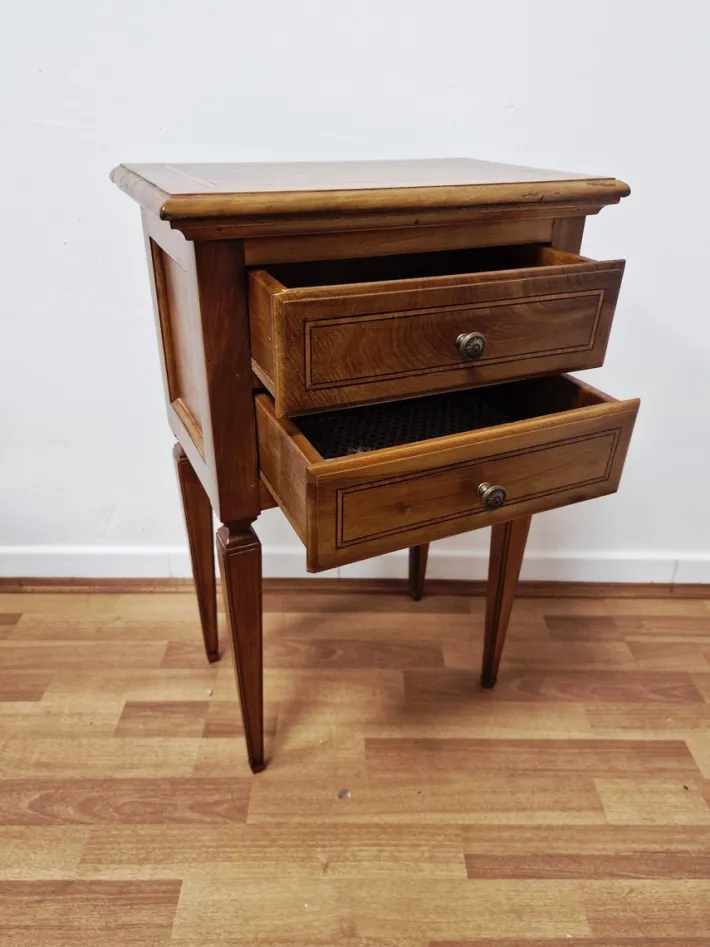 Pamono Bedside Tables in Walnut, 1950s, Set of 2 Hot