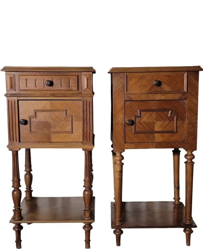 Pamono Bedside Tables in Walnut, Set of 2 Sale
