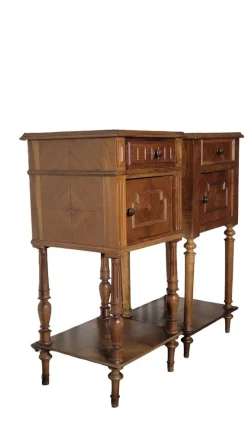 Pamono Bedside Tables in Walnut, Set of 2 Sale