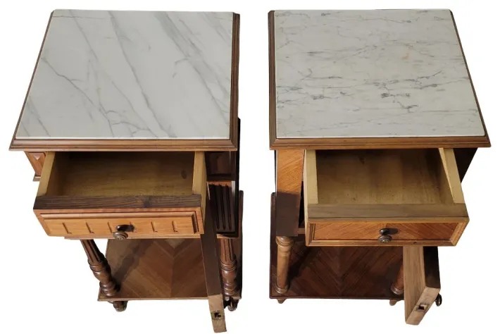 Pamono Bedside Tables in Walnut, Set of 2 Sale