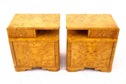 Pamono Bedside Tables, Poland, 1940s, Set of 2 Discount