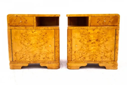 Pamono Bedside Tables, Poland, 1940s, Set of 2 Discount
