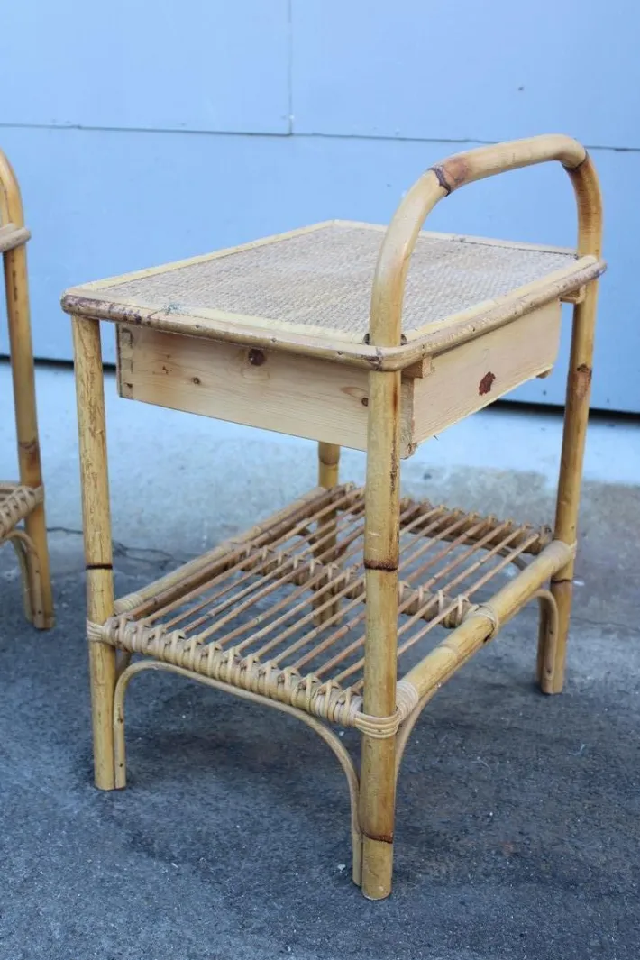 Pamono Bedside Tables with Drawer and Shelf, 1950s, Set of 2 Best