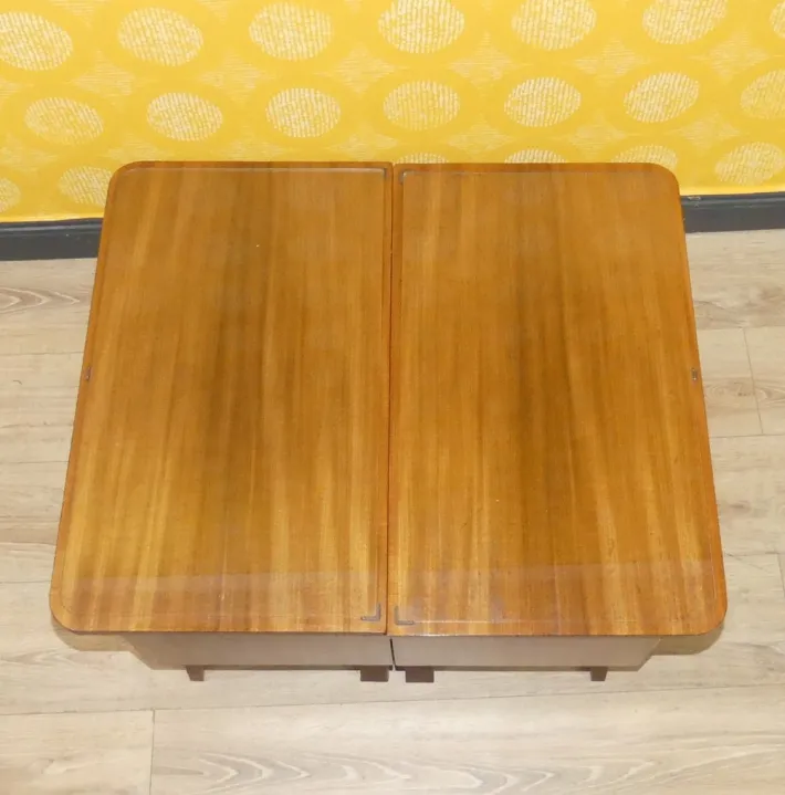 Pamono Bedside Tables with Glass Top, 1960s, Set of 2 New
