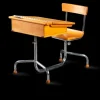 Pamono Beech Wood School Table, Czechoslavakia, 1940s