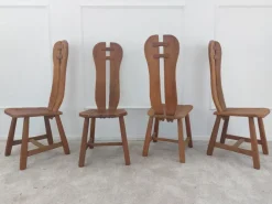 Pamono Belgian Brutalist Chairs by De Puydt, 1960s, Set of 4 Best