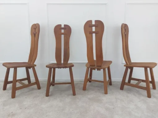 Pamono Belgian Brutalist Chairs by De Puydt, 1960s, Set of 4 Best