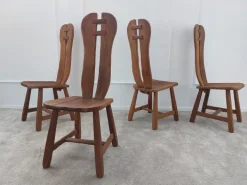 Pamono Belgian Brutalist Chairs by De Puydt, 1960s, Set of 4 Best